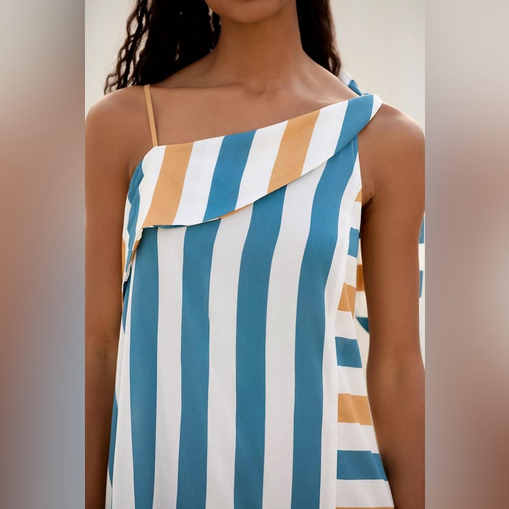 By Anthropologie Asymmetrical Splice Dress 4145578570103 - Picture 3 of 4